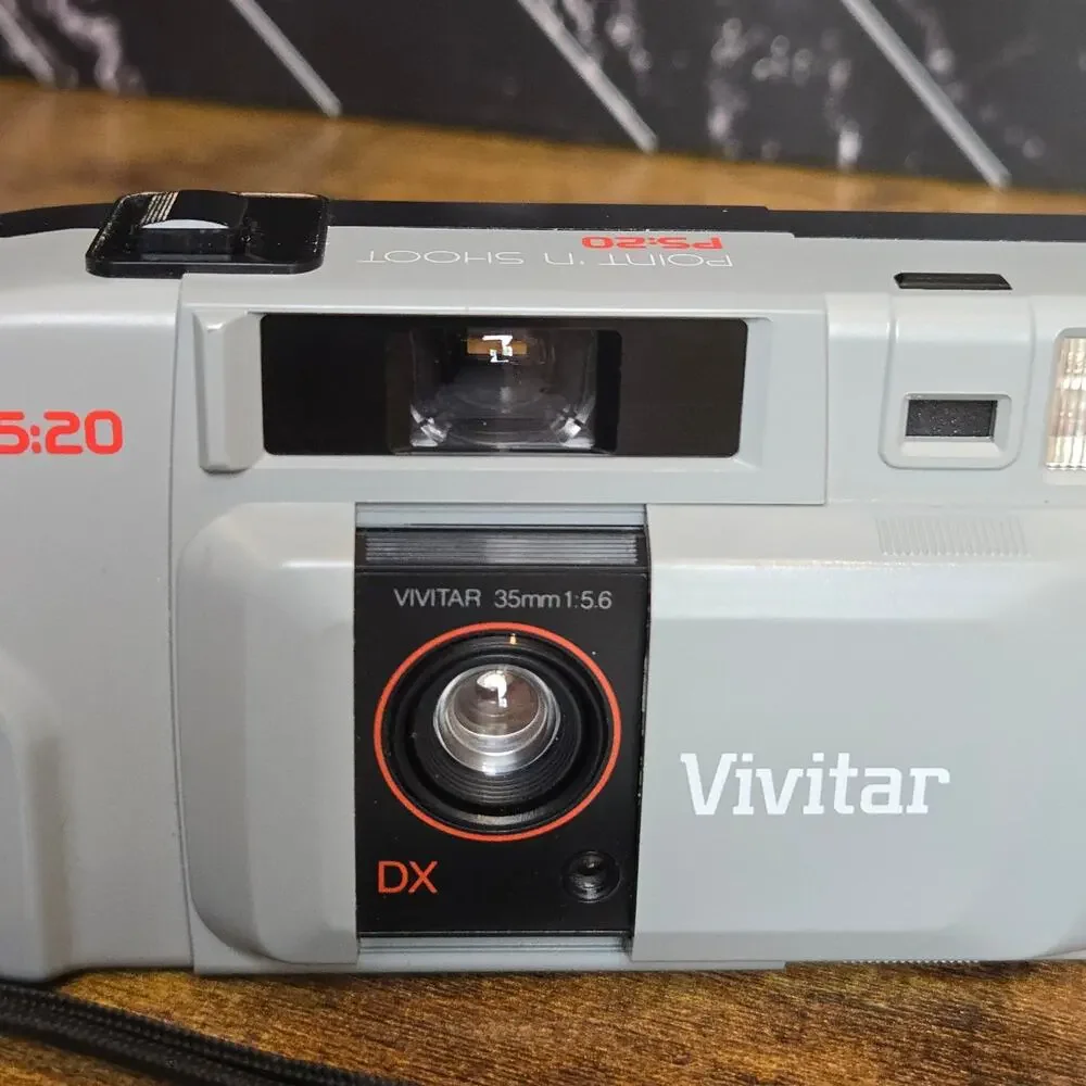 Vivitar PS:20 35mm Point & Shoot Film Camera 35mm f/5.6 Manuals Untested